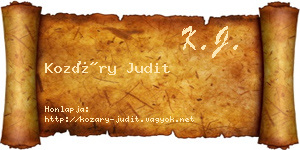 Kozáry Judit névjegykártya